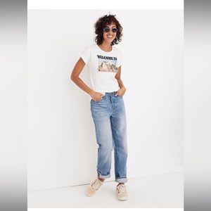 MADEWELL The Dad Jean Light Denim 27 Style #J9508 Straight leg Button High Waist